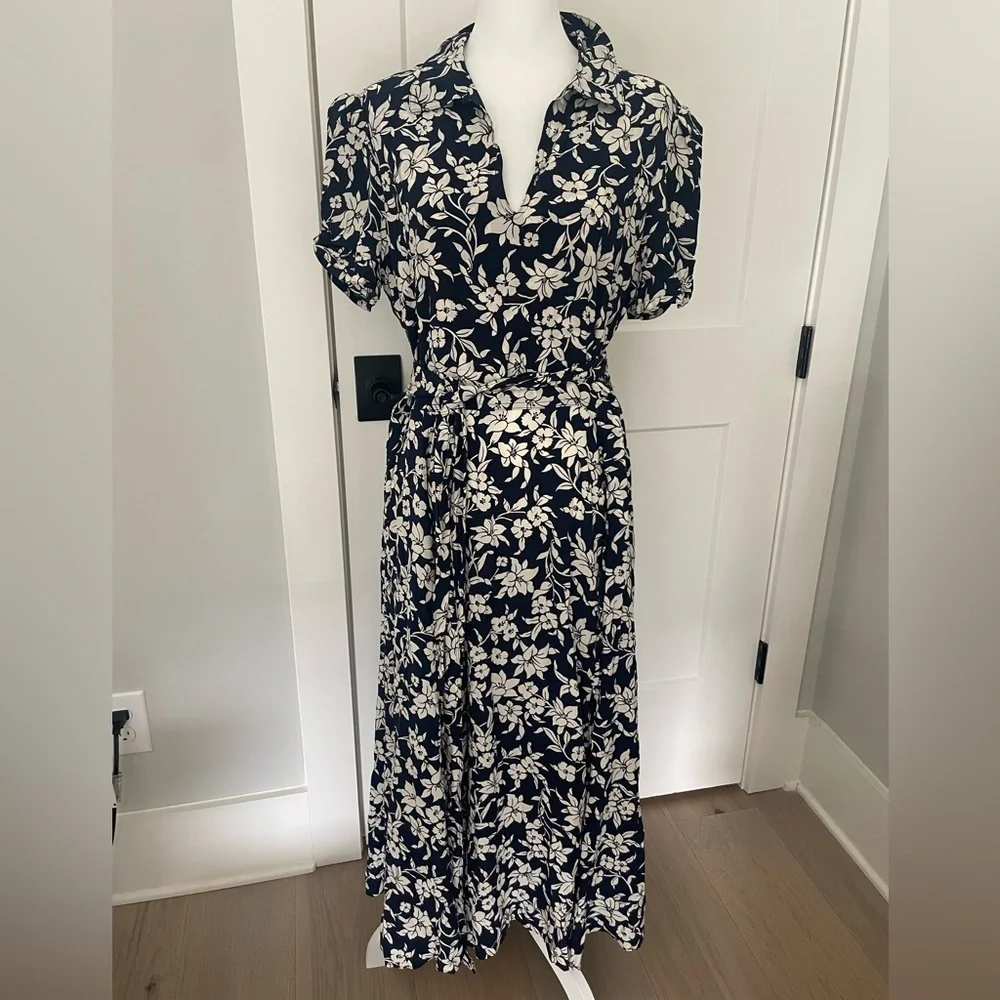 Polo Ralph Lauren Floral A-Line Midi Dress NWT - Picture 2 of 16